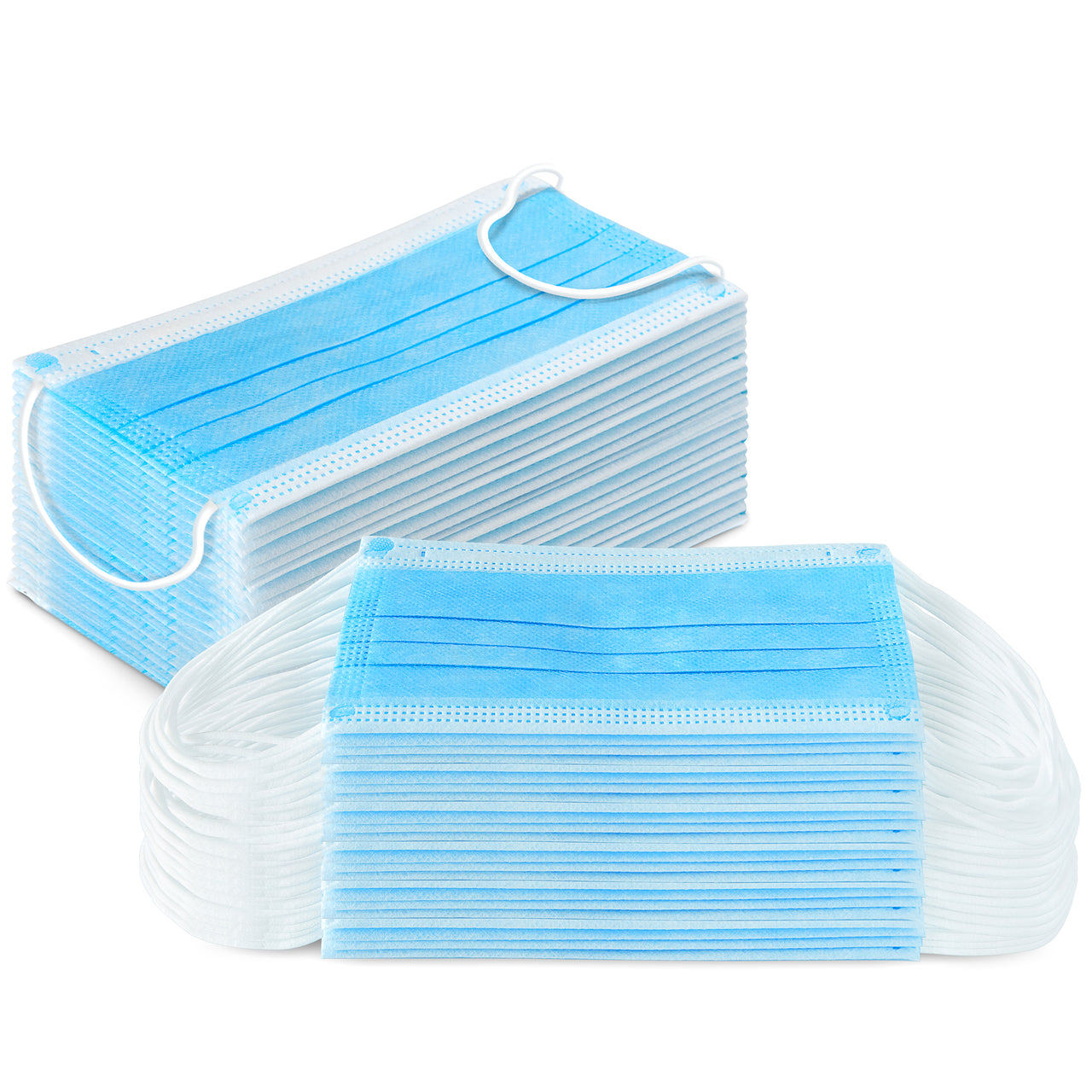 Bitybean Disposable Face Masks Disposable - 2,000 PCS - for Home & Office - Breathable & Comfortable Filter, Blue